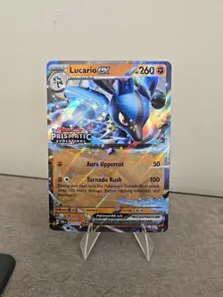 Pokemon TCG Lucario EX Prismatic Evolutions 051/131 Double Rare Stamped - Image 1