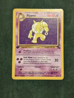 Pokemon Hypno 23/62 Fossil Regular 1st Edition LP - Non Holo - Image 1