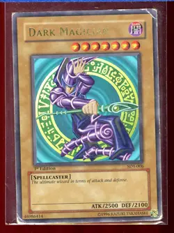 Dark Magician 1st Edition SDY-006 HP/DMG Ultra Starter Deck Yugi Yugioh - Image 1