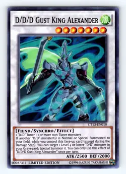 Yugioh D/D/D Gust King Alexander CT13-EN010 Limited Super Rare - NM 💎 - Image 1