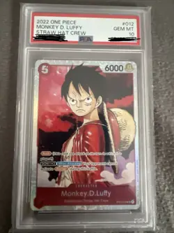 PSA 10 Monkey D. Luffy ST01-012 Englisch One Piece Card - Image 1