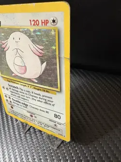 Chansey Holo Base Set 3/102 WOTC 1999 Pokemon Card HP Creased Vintage - Image 4