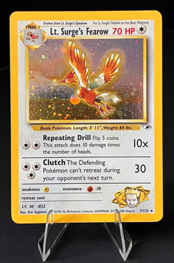 Lt. Surge's Fearow 007/132 Gym Heroes Holo - LP - Pokemon Card - Image 1