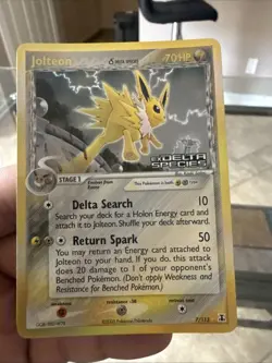 Pokemon TCG Jolteon 7/113 EX Delta Species 2005 Holo Rare Card NM - Image 1