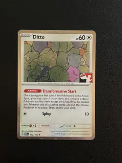 Pokemon TCG Card - Ditto 132/165 Prize Pack Series 6 Stamped English 151 Promo - Image 1