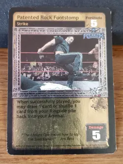 WWE WWF Raw Deal CCG - Patented Rock Footstomp - Promo Card - Image 1
