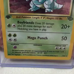 Pokemon Nidoqueen Jungle 1st Edition Holo Rare Card 7/64 WOTC 1999 90HP MINT/NM - Image 3