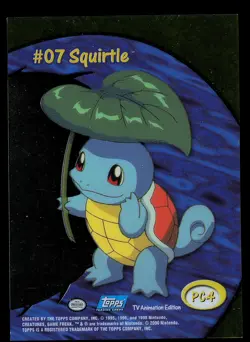 Pokemon Card - Squirtle Topps TV Animation Edition 07 Clear Card PC4 - Image 2
