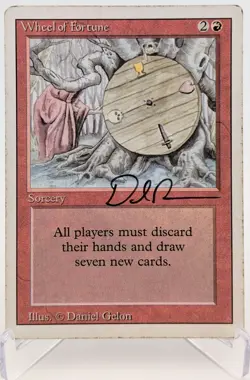 MTG Revised - Wheel of Fortune - Signed Daniel Gelon - HP - Image 1