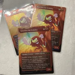 1x - Knuckles the Echidna - FOIL BORDERLES #2082 - Sonic Secret Lair MTG - Image 1