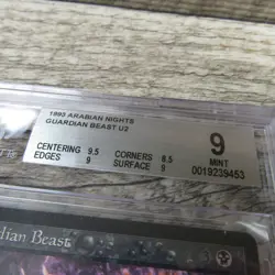 Magic The Gathering MTG Guardian Beast Arabian Nights 1993 Graded BGS 9.0 - Image 2