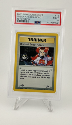 2000 Pokemon Rocket 1st Edition Rocket's Sneak Attack Holo #16 MINT PSA 9 - Image 1