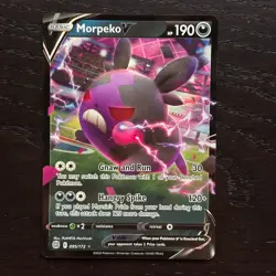 Morpeko V 095/172 Pokemon Brilliant Stars SWSH09 Ultra Rare Holo Card NM - Image 1