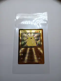 Gold Metal Pikachu Card 58/102 Pokemon Celebrations 25th Anniversary Pokemon TCG - Image 1
