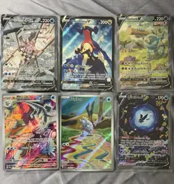 🔥 Pokemon TCG 6 Card Mixed Lot. V Alt Art’s, TG, IR. Palkia V Garchomp V NM!🔥 - Image 1