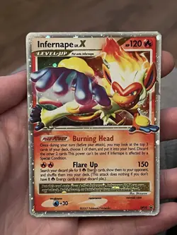 Pokemon Infernape LV.X Diamond & Pearl DP10 Ultra Rare Holo Fire HP 120 2007 EN - Image 1
