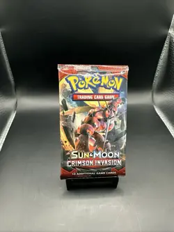 Pokemon Sun & Moon Crimson Invasion Booster Pack TCG Factory Sealed 820650802492 - Image 1