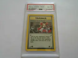 x1 2000 Pokemon Team Rocket 1st Edition Rocket's Sneak Attack Holo 16 PSA 8 - Image 2