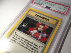 x1 2000 Pokemon Team Rocket 1st Edition Rocket's Sneak Attack Holo 16 PSA 8 - Image 3