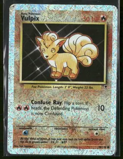 2002 Pokemon Legendary Collection Common Reverse Holofoil Vulpix 98/110 HP - Image 1