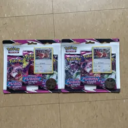 Pokemon TCG Fusion Strike 3 Pack Blister x2 Factory Sealed (6 Packs Total) - Image 1