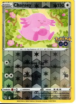 Chansey 051/078 Reverse Holo NM Pokemon GO - Image 1