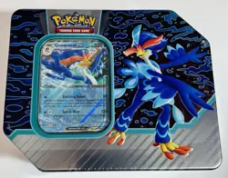 Pokemon Paldea Partners Tins Quaquaval EX-FACTORY SEALED (small tear on front) - Image 1