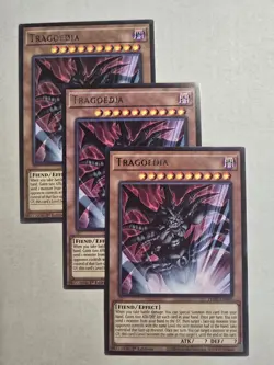 Yugioh! 3x Tragoedia PHRE-EN046 Rare 1st Ed NM - Image 1