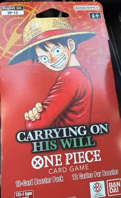 One Piece TCG Carrying On His Will OP-13 Sleeved Booster Packs ENGLISH X 10 - Image 1