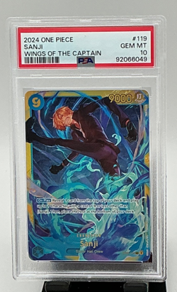 OP06 119 One Piece SANJI Secret Rare Wings of The Captain PSA 10 Gem Mint - Image 1