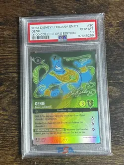 2023 DISNEY LORCANA EN P1-PROMO #20 GENIE - POWERS UNLEASHED PSA 10 - Image 1