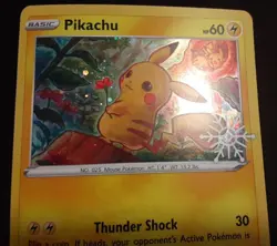 Pikachu - (Holiday Calendar) SWSH153 SWSH: Sword & Shield Promo Cards Holo NM - Image 2