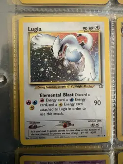 Pokemon Lugia Neo Genesis Holo Rare 9/111 90 HP Elemental Blast Card English - Image 1