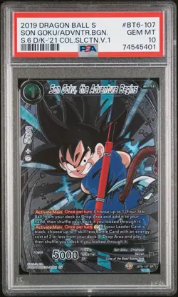 2019 Son Goku, the Adventure Begins Dragon Ball Super Card Game PSA 10 - Image 1