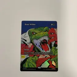 Beast Within BORDERLESS FOIL Mythic 0033 MAR Magic The Gathering Spider-Man MTG - Image 1