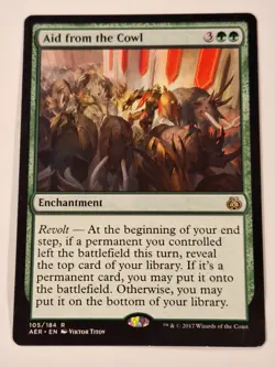 Aid from the Cowl - Aether Revolt - Magic the Gathering MTG Nice! - Image 1