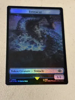 mtg foil token Tentacle // Food, 0004/0011, Lord of the Rings, unplayed - Image 1