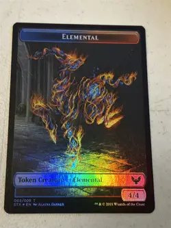 mtg foil token Elemental // Pest, 002/005, Strixhaven, unplayed - Image 2