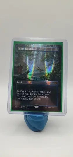 Misty Rainforest (Borderless) (Dragonscale Foil) Special Guests Foil - Image 1