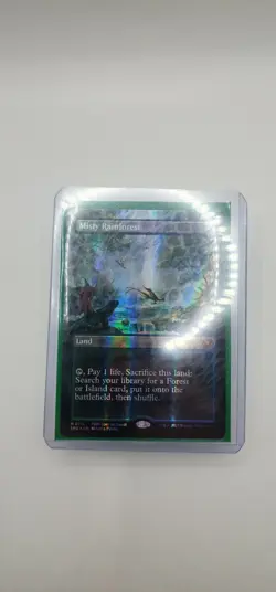 Misty Rainforest (Borderless) (Dragonscale Foil) Special Guests Foil - Image 5