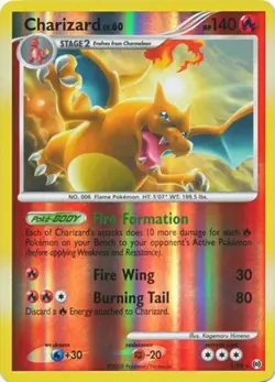 1x Charizard - 1/99 - Holo Rare - Reverse Holo Damaged Pokemon Platinum Arceus - Image 1