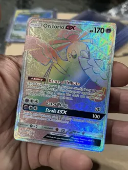 Pokemon TCG Oricorio GX Sun & Moon Cosmic Eclipse 255/236 Secret Rare rainbow NM - Image 5