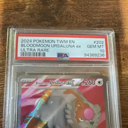 Pokemon Bloodmoon Ursaluna ex 202/167 Sv06 Ultra Rare Holo PSA 10 2024 - Image 2