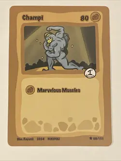 Champi (Machamp) 68/151 - Pokidoki First Edition Fan Art - Pokemon - Image 1