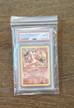 2000 Pokemon Gym Challenge 1st Edition Psa 10 Blaine’s Charmeleon See Images - Image 1