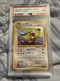 PSA 7 - Pidgeot Pokemon Jungle Holo (Japanese) - Image 1
