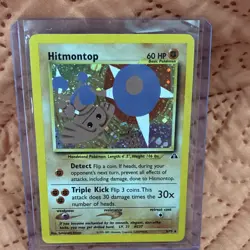 Pokemon Hitmontop Neo Discovery Holo Rare Unlimited 3/75 2001 English NM/LP - Image 1