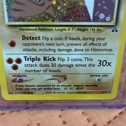 Pokemon Hitmontop Neo Discovery Holo Rare Unlimited 3/75 2001 English NM/LP - Image 3