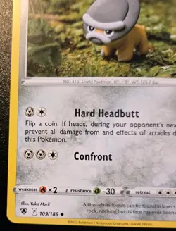 Shieldon 109/189 Uncommon Sword & Shield: Astral Radiance Pokemon TCG - Image 4