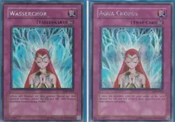 Yu-Gi-Oh! Aqua Chorus PCK-E002 + G002 Parallel Prismatic Secret Rare EXCELLENT - Image 1